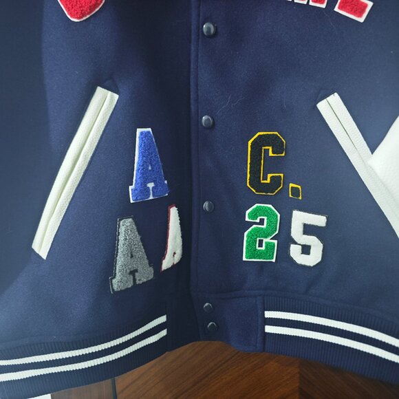 Supreme Appliqué Embroidered Baseball Jacket - Picture 4 of 12